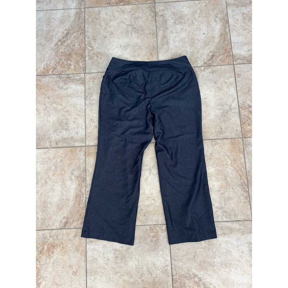 Lane Bryant Womens 18 Dark Wash Trouser Pants Wide Leg Stretch Career Blue - Picture 4 of 8